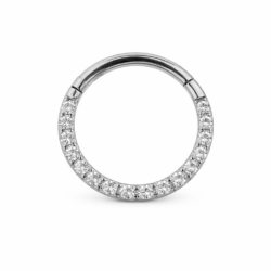 Front CZ Clicker Ring