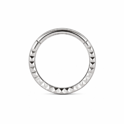 Front Pyramid Cut Clicker Ring