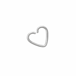 Heart Clip On Hoop