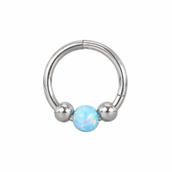 Opal Ball Bead Clicker Ring