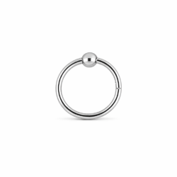 Titanium Fixed Captive Bead Hoop Hinged Clicker Ring