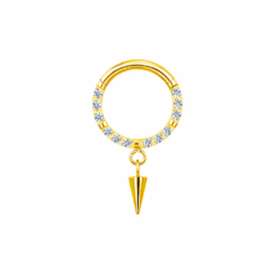 Forward CZ Dangle Cone Clicker Ring