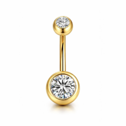 CZ Gem Belly Ring