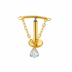 Hanging Pear CZ Chain